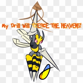 Firefly Clipart Tribal - Mega Beedrill Gurren Lagann, HD Png Download - beedrill png