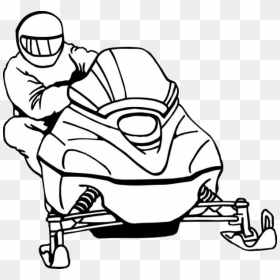 Snowmobile Clipart Black And White, HD Png Download - snowmobile png