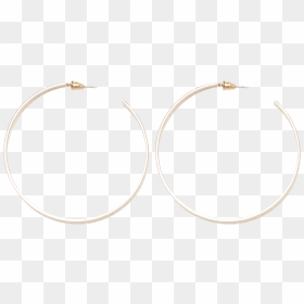 Flat Hoop Earrings In Colour Gold Earth - Earrings, HD Png Download - hoop earring png