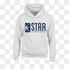 #flash #starlabs #star #arrowverse #hoodie #white - Hoodie, HD Png Download - star labs logo png