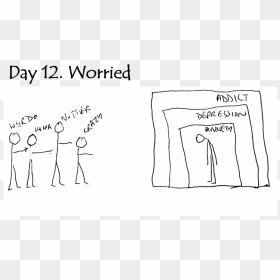 Day 12 Worried , Png Download - Sketch, Transparent Png - worried png