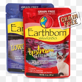 Moist Grain-free Holistic Cat Food Pouch Formulas Bag - Earthborn Holistic Cat Food Pouches, HD Png Download - cat food png
