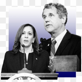 Illustration Of Sherrod Brown And Kamala Harris, HD Png Download - person leaning png