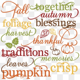 28 Collection Of Fall Sayings Clipart - Fall Words, HD Png Download - fall clipart png