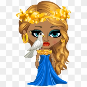 Transparent Dress Up Clipart - Aphrodite Greek Goddess Cartoon Drawing, HD Png Download - aphrodite png