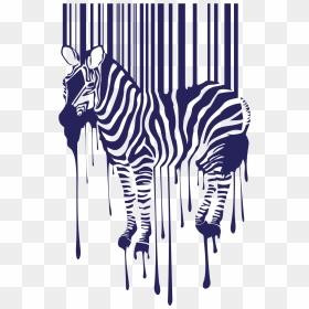 Couple Shirt Design Mystical Animals Zebra Print Barcode - Zebra Silhouette, HD Png Download - barcode.png