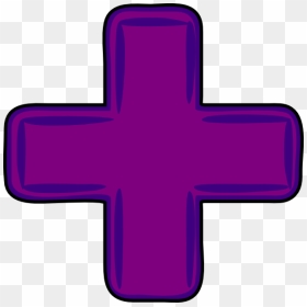 Transparent Purple Cross Clipart - Clip Art Addition Sign, HD Png Download - cross sign png