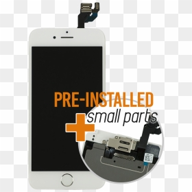 Iphone 6 White/silver Display Assembly With Front Camera - Smartphone, HD Png Download - iphone camera png