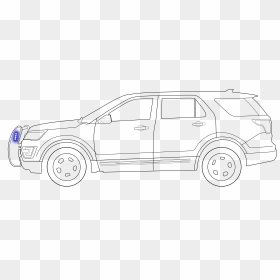 Sport Utility Vehicle , Png Download - Ford Explorer Police Outline, Transparent Png - vehicle png