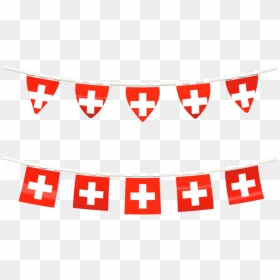 Rows Of Flags - Switzerland Flag Banner, HD Png Download - switzerland flag png