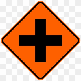 Transparent Warning Sign Clip Art - Traffic Sign, HD Png Download - cross sign png
