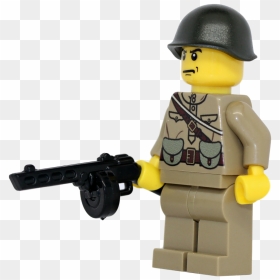 Lego Ww2 Soviet Soldier, HD Png Download - ppsh png