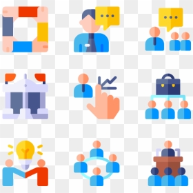 Meeting Icon 2d Flat, HD Png Download - business people icon png