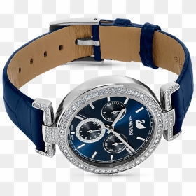 Era Journey Watch, Leather Strap, Blue, Silver Tone - Analog Watch, HD Png Download - leather strap png