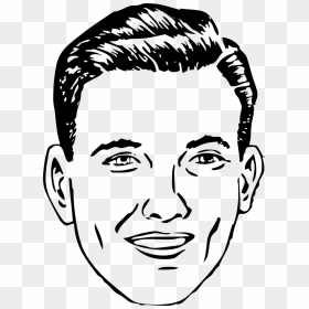 Man Face Clipart Black And White , Png Download - Man Face Clip Art, Transparent Png - man face png