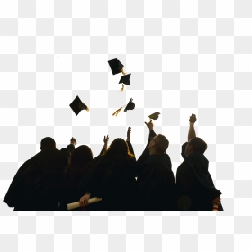 Graduation Cap In The Air, HD Png Download - graduation caps png