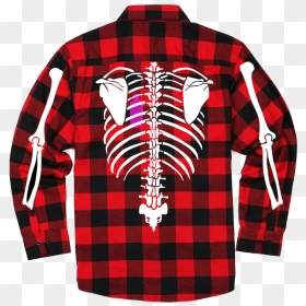 Skelton Heart Flannel - Flannel With Skeleton, HD Png Download - skelton png