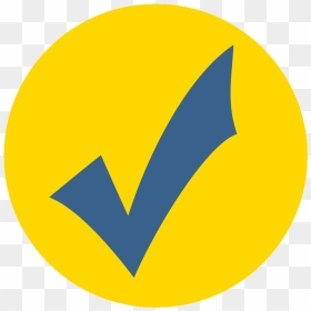 The Commtrex Verified Icon Shown With A Bright Yellow - Icon Eraser, HD Png Download - blue checkmark png