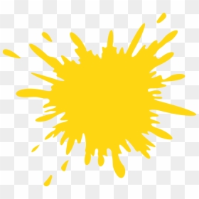 Yellow Splash Of Paint , Png Download - Illustration, Transparent Png - yellow paint splash png