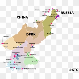 Map, HD Png Download - north korea png