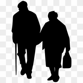 Elderly Couple Silhouette Png, Transparent Png - old png