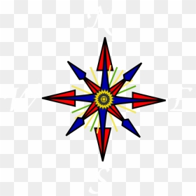 Transparent Compass Vector Png - 8 Point Compass Blank, Png Download - compass vector png