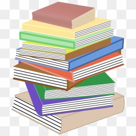 Book Clip Art - Stack Of Books Clip Art, HD Png Download - paper stack png