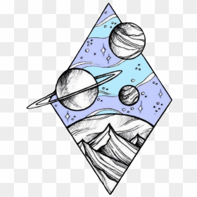 #galaxy #tumblr #triangle #cool - Space Pictures To Draw, HD Png Download - galaxy tumblr png