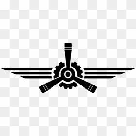 Bario Logo Of Propeller And Wings - Bario Aviation Logo, HD Png Download - pilot wings png