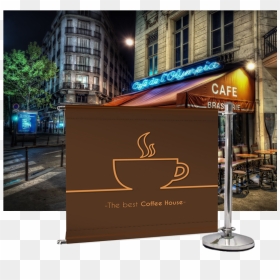 Cafe Barrier Add On Product Cat Image - Zoom Background Paris Cafe, HD Png Download - coffee shop png