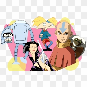 Group Black Teens Playing Together Cartoon Clipart - Avatar The Last Airbender, HD Png Download - teens png