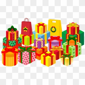 Christmas Gifts Clipart - フリー 素材 クリスマス プレゼント, HD Png Download - christmas present clipart png