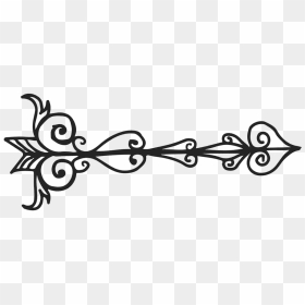 Transparent Curly Arrow Clipart - Ornate Arrow Clipart, HD Png Download - curly arrow png