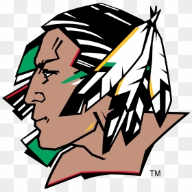 Transparent Indian Head Png - North Dakota Fighting Sioux Logos, Png Download - indian head png