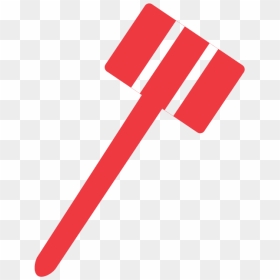 Red Law Gavel Icon, HD Png Download - gavel icon png