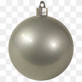 Single Silver Christmas Ball Png File - Christmas Ornament, Transparent Png - silver ball png