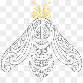 Dark Bee - Maori Symbol For Whanau, HD Png Download - bee icon png