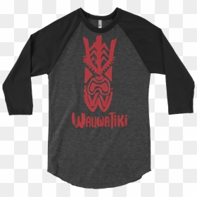 Load Image Into Gallery Viewer, Tiki Mask 3/4 Sleeve - Raglan Sleeve, HD Png Download - tiki mask png