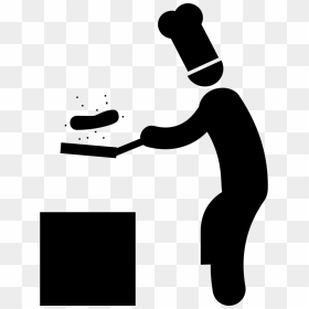 Chef Cooking - Cooking Symbol, HD Png Download - people cooking png