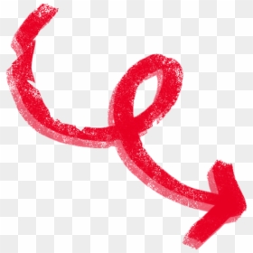 Hand Drawn Curved Arrow, HD Png Download - curly arrow png