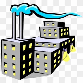 Vector Illustration Of Industrial Manufacturing Factory - Foody Buddy, HD Png Download - smoke stack png