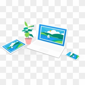 Com Hero Image Art Cloud Storage Plant Boat Vector - Onedrive Scam Page, HD Png Download - onedrive png