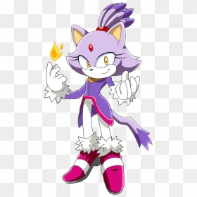 Blaze The Cat - Silver The Hedgehog Blaze The Cat, HD Png Download - blaze the cat png