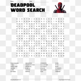 Deadpool Word Search Main Image - Connect The Dots Deadpool, HD Png Download - deadpool icon png