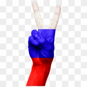 Russian All Hand Png, Transparent Png - peace hand png