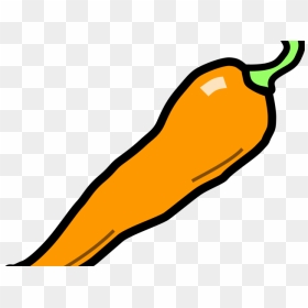 Chili Clipart Orange Chili - Chili Pepper Drawing, HD Png Download - bowl of chili png