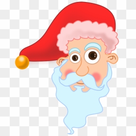 Santa Head Clipart - Cartoon, HD Png Download - santa head png