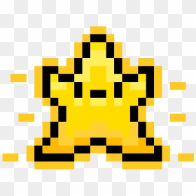 Super Mario Star Pixel, HD Png Download - pixel star png