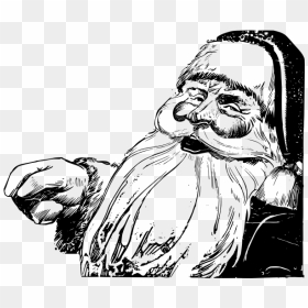 Retro Santa - Black Santa Transparent Background, HD Png Download - santa head png
