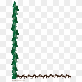 Moose Border Clip Art, HD Png Download - tree border png